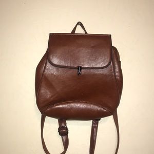 Leather backpack